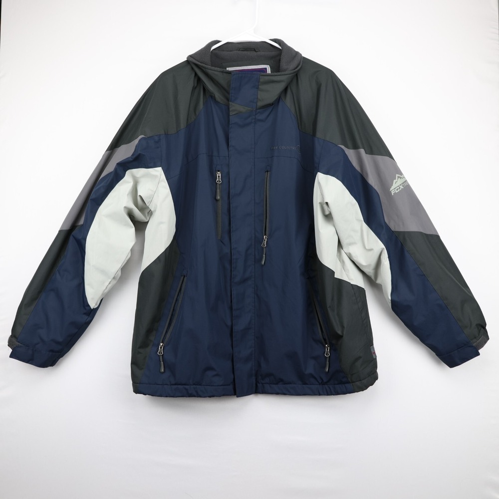 Free Country‎ Lined Fleece Collared Windbreaker Men Jacket Size XL Multicolor